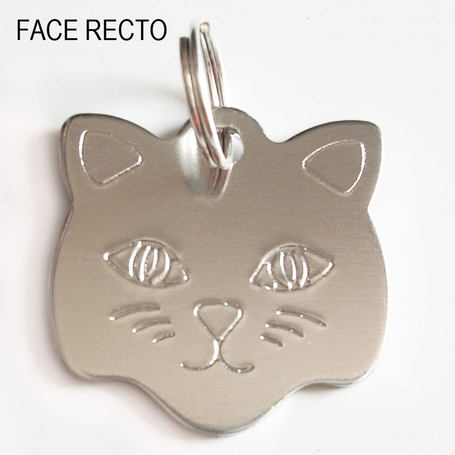 médaillon gravure chat
