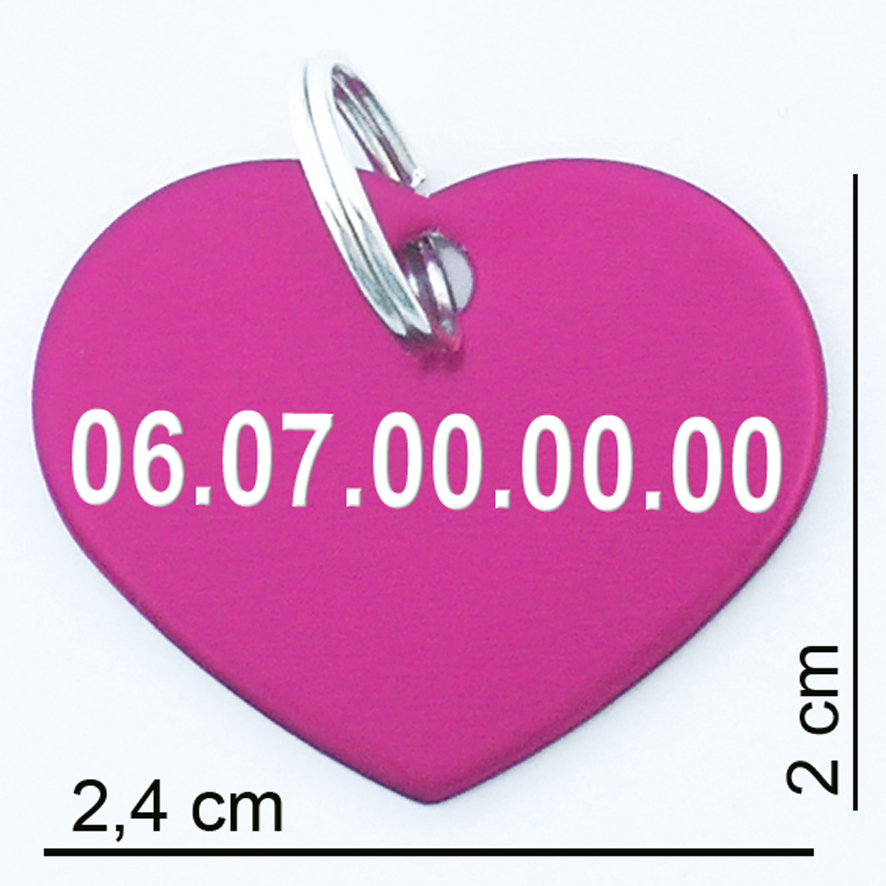 coeur rouge rose foncé medaille