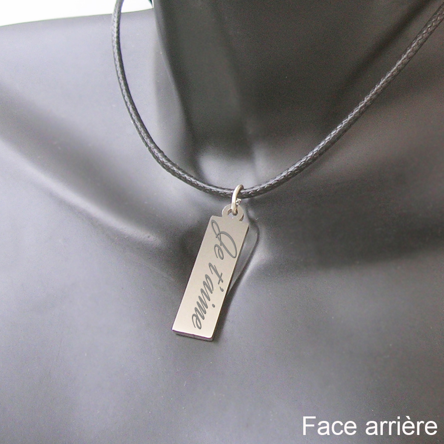 Pendentif barre graver