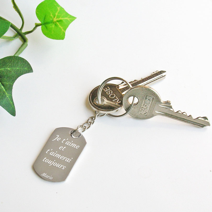 Porte clés personnalisé texte
