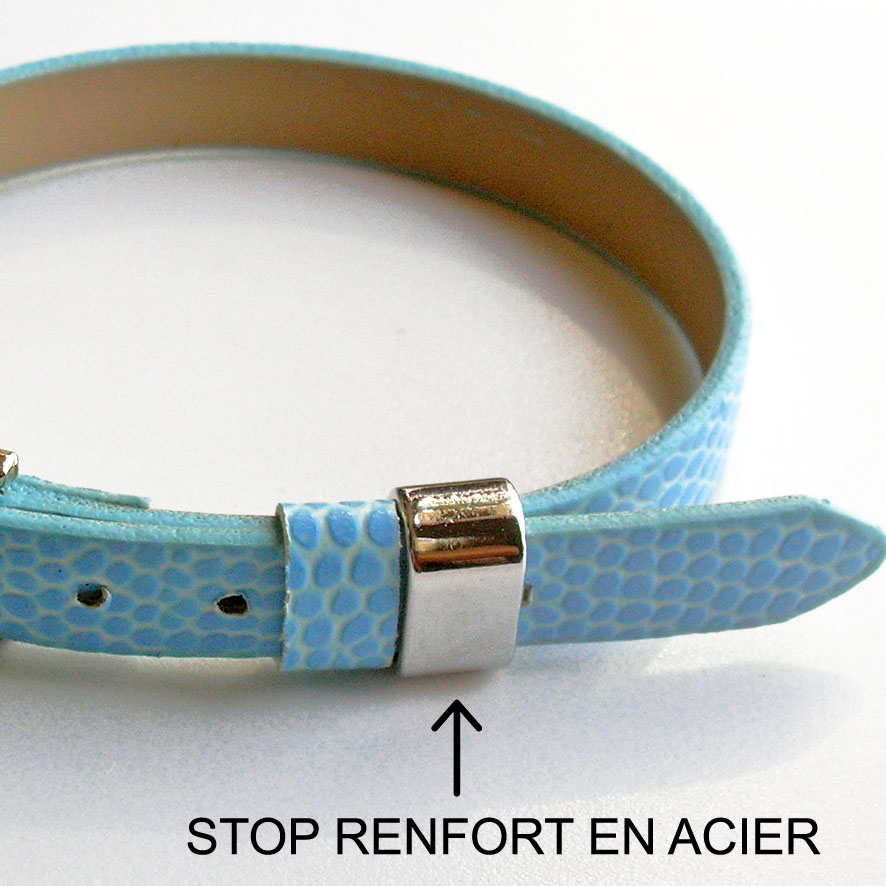 Bracelet lettre pour enfant bleu ciel
