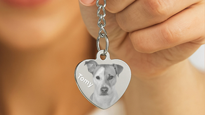 gravure photo sur porte cles