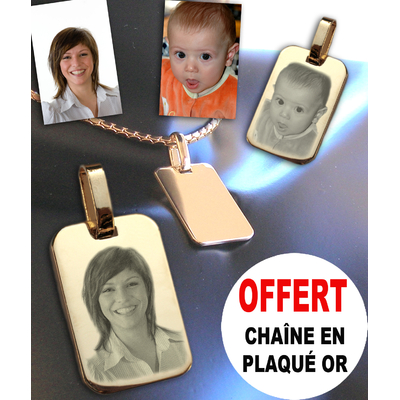 Bijou personnalisable avec gravure photo