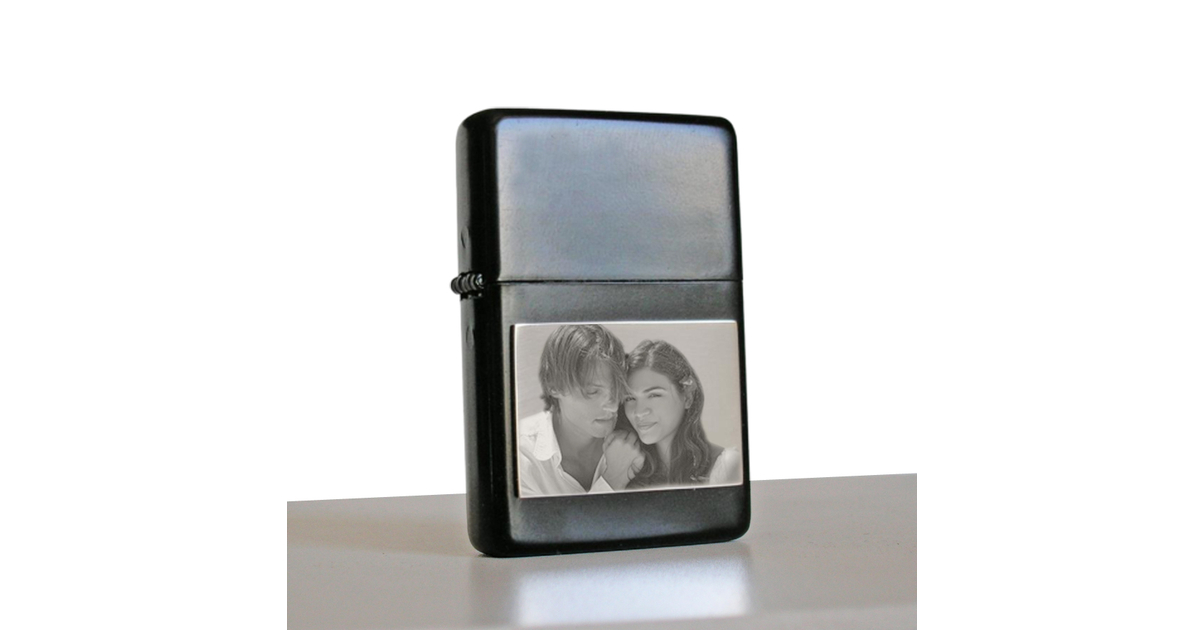 Cadeau Fumeur Personnalisable Briquet Tempête Personnalisable - Gravure Texte Et Dessin Au Choix (Chat) - Argenté Ou Noir Briquet Essence Gravure Diamant