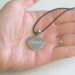 Collier coeur gravé personnalisé