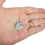 Pendentif coeur argent gravé