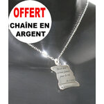 Gravure personnalisée pendentif parchemin