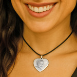 Pendentif coeur gravure photo