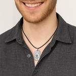 Plaque collier personnalisé homme