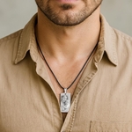 Pendentif gravure photo homme