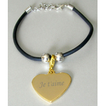 coeur en bracelet grave