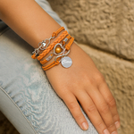 Gravure prénom sur bracelet multi cordons