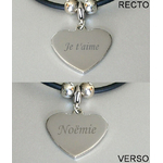 Bracelet coeur avec gravure