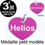 medaille animal rose foncé