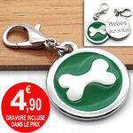 Gravure medaillon animal vert