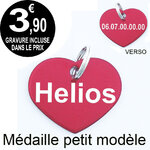 medaille animal coeur chat