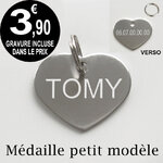 medaille chat coeur identité