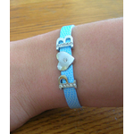 Lettre strass bracelet