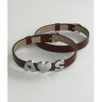 Bracelet marron avec lettre