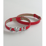 Bracelet rouge insert lettre
