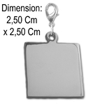 Medaille carre gravure chien
