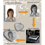 collier avec gravure de photo