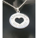 coeur troue argent