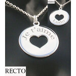 collier coeur troue