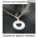 pendentif coeur creux graver