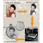 photo gravee sur pendentif