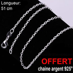 Chaine argent 51 cm offerte