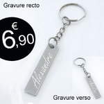 Porte clé gravée coordonnées