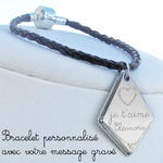 Bracelet personnalisé avec un message écriture enfant