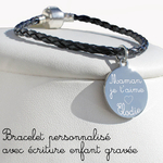 Bracelet ecriture enfant gravée