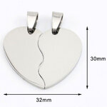 Pendentif coeur brisé brisé