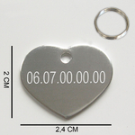 Medaille coeur chat personnalisable