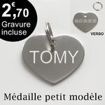 medaille chat coeur identité
