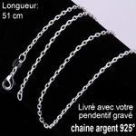 Chaine argent 51 cm