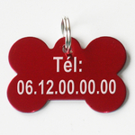 Medaille os gravée pour mon chien