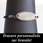 Bracelet ovale gravé prénom