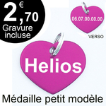 medaille animal rose foncé