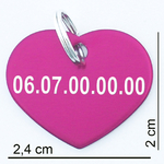 coeur rouge rose foncé medaille