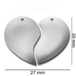 Coeur duo brisé gravure