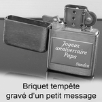 Briquet personnalisé gravé