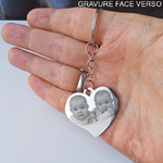 Gravure photo sur porte-clés