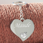 Porte clé coeur personnalisé et gravé