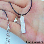 Pendentif acier verticale personnalisé