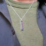 Pendentif rectangulaire personnalisé homme