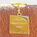 Porte clés avec gravure personnalisée