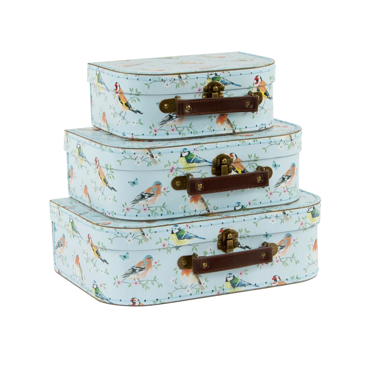 HISTOIRE DAVANT VALISETTES CARTON MOTIF OISEAUX B